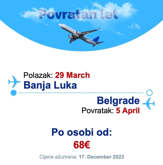 29 March - 5 April | Banja Luka - Belgrade