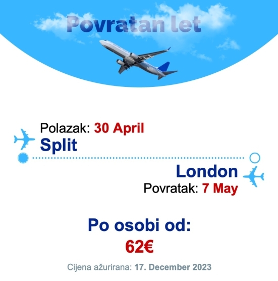30 April - 7 May | Split - London
