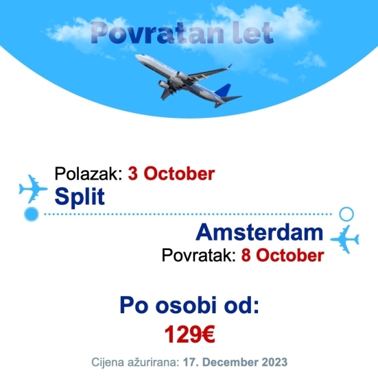 3 October - 8 October | Split - Amsterdam