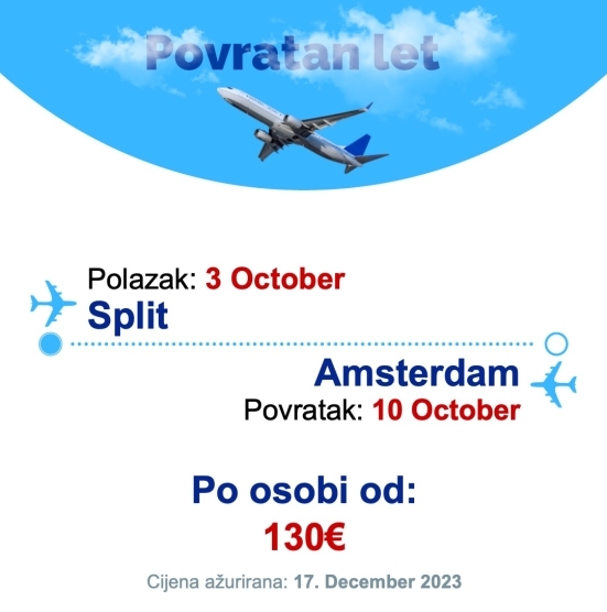 3 October - 10 October | Split - Amsterdam