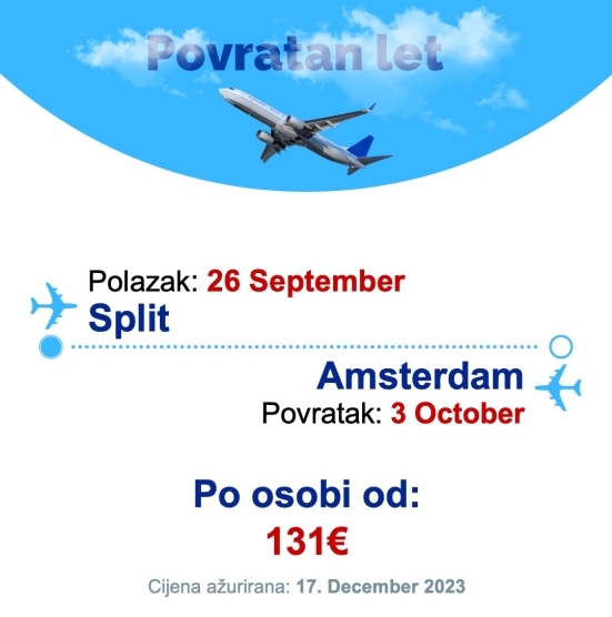 26 September - 3 October | Split - Amsterdam