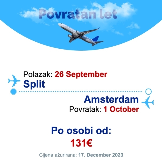 26 September - 1 October | Split - Amsterdam