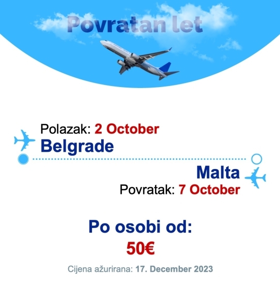 2 October - 7 October | Belgrade - Malta
