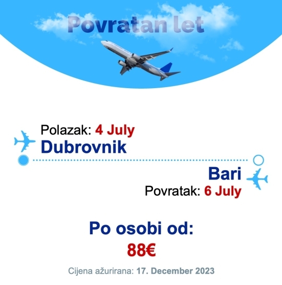 4 July - 6 July | Dubrovnik - Bari