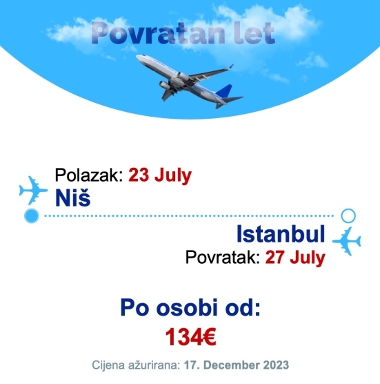 23 July - 27 July | Niš - Istanbul