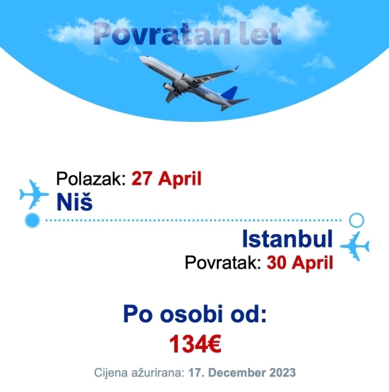 27 April - 30 April | Niš - Istanbul