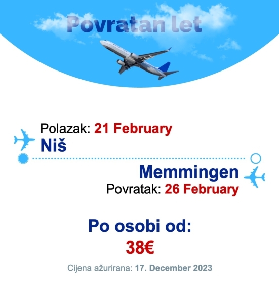 21 February - 26 February | Niš - Memmingen