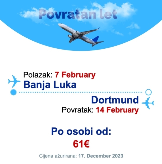 7 February - 14 February | Banja Luka - Dortmund