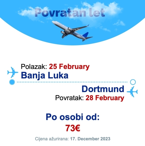 25 February - 28 February | Banja Luka - Dortmund