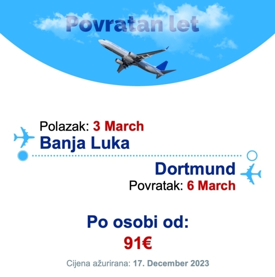 3 March - 6 March | Banja Luka - Dortmund