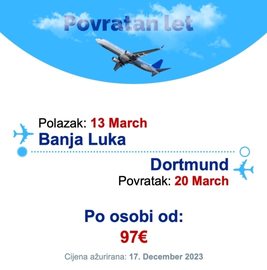 13 March - 20 March | Banja Luka - Dortmund
