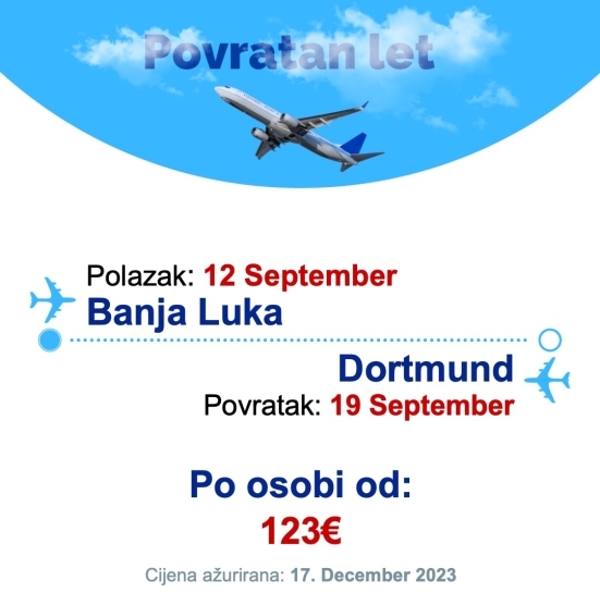 12 September - 19 September | Banja Luka - Dortmund