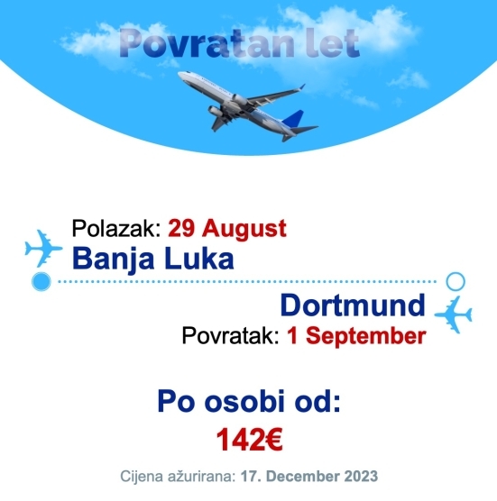 29 August - 1 September | Banja Luka - Dortmund