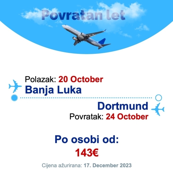 20 October - 24 October | Banja Luka - Dortmund