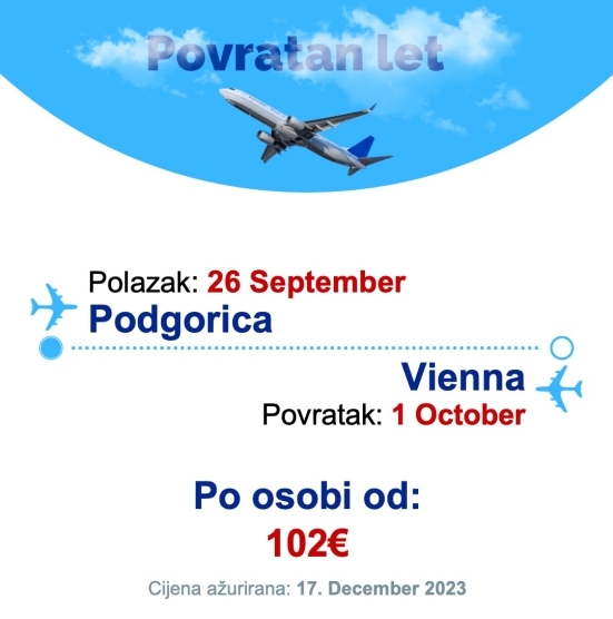 26 September - 1 October | Podgorica - Vienna