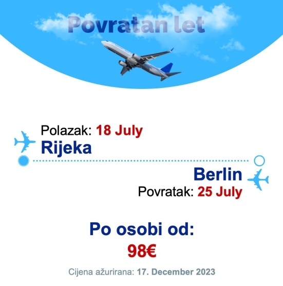 18 July - 25 July | Rijeka - Berlin