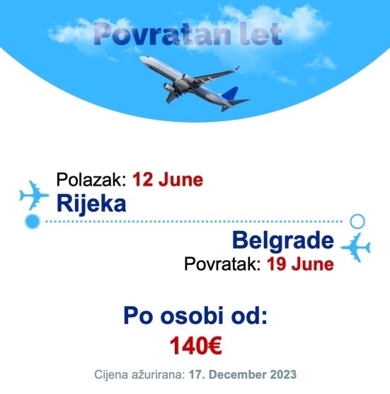 12 June - 19 June | Rijeka - Belgrade