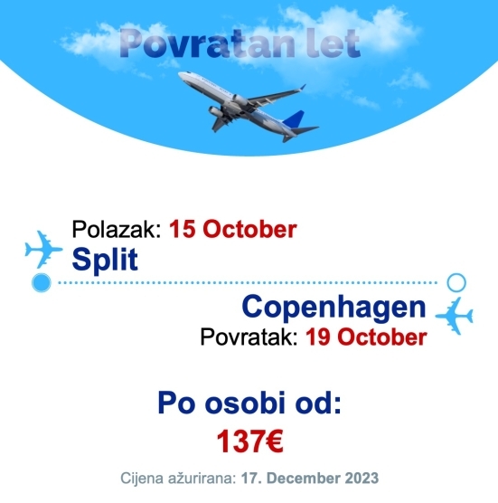 15 October - 19 October | Split - Copenhagen