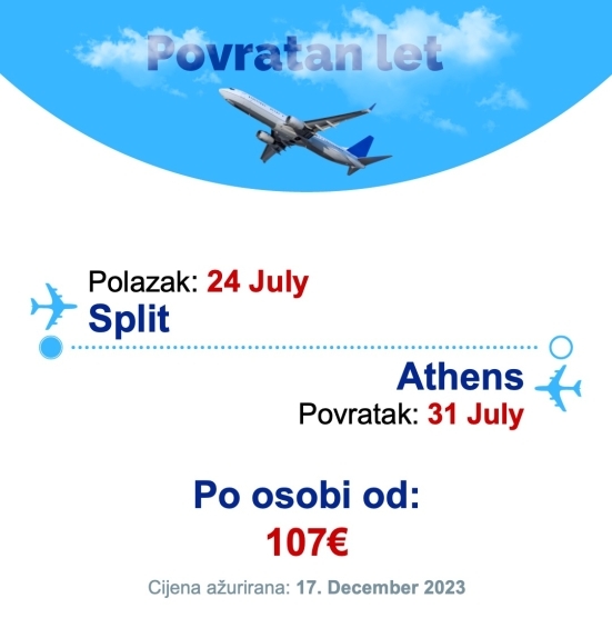 24 July - 31 July | Split - Athens