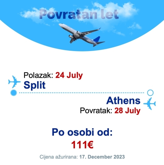 24 July - 28 July | Split - Athens