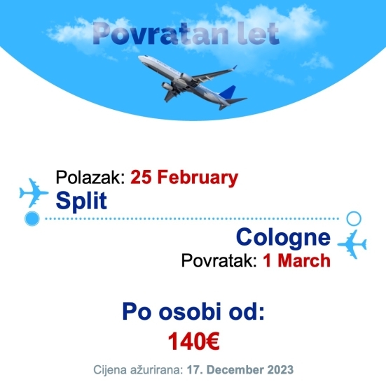 25 February - 1 March | Split - Cologne