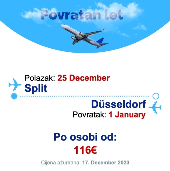 25 December - 1 January | Split - Düsseldorf