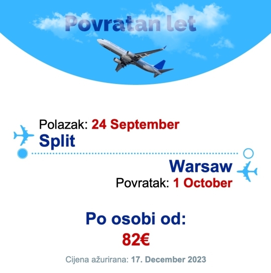24 September - 1 October | Split - Warsaw