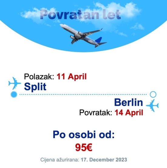 11 April - 14 April | Split - Berlin
