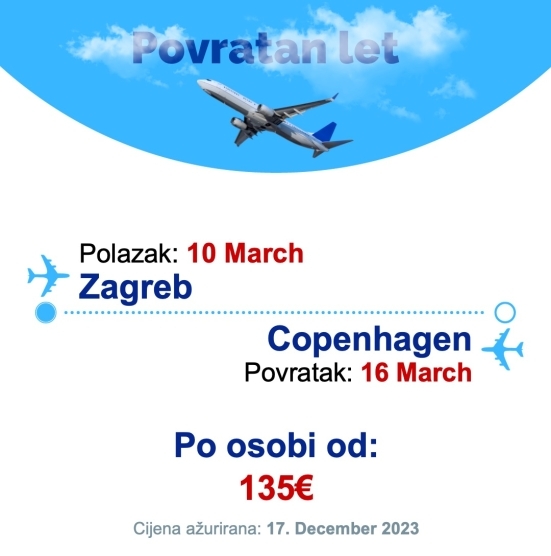 10 March - 16 March | Zagreb - Copenhagen