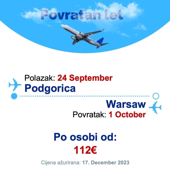 24 September - 1 October | Podgorica - Warsaw